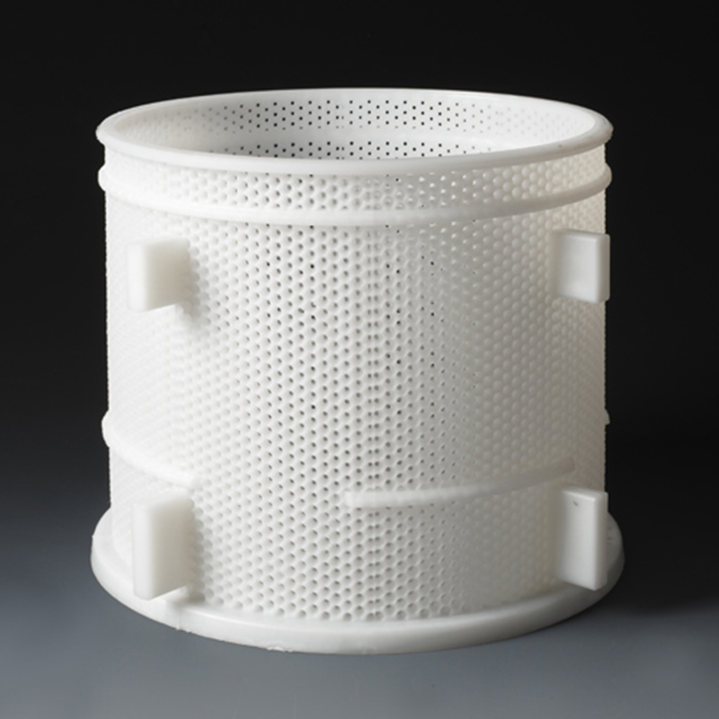 Mould d.200 tall with perforated bottom