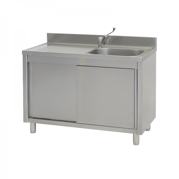 Stainless steel sink & cupboard