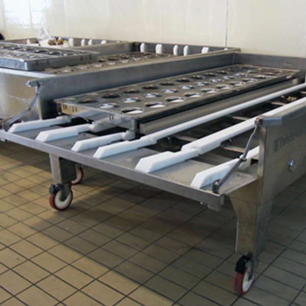 Mould-block holder trolley LMP with collapsible sides